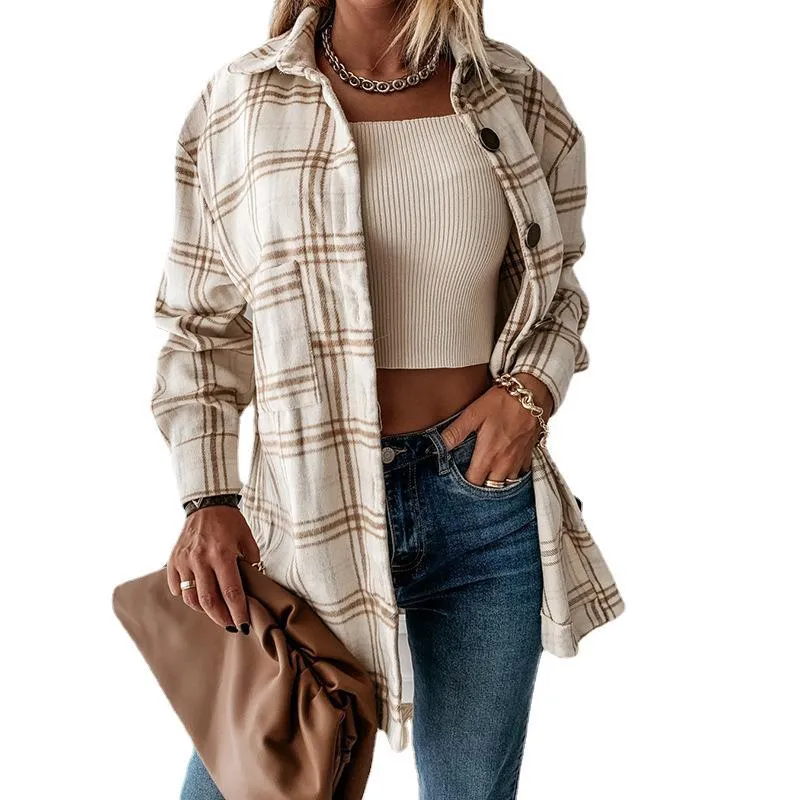 Flannel Inspired Button Down Overshirt