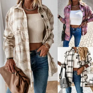 Flannel Inspired Button Down Overshirt