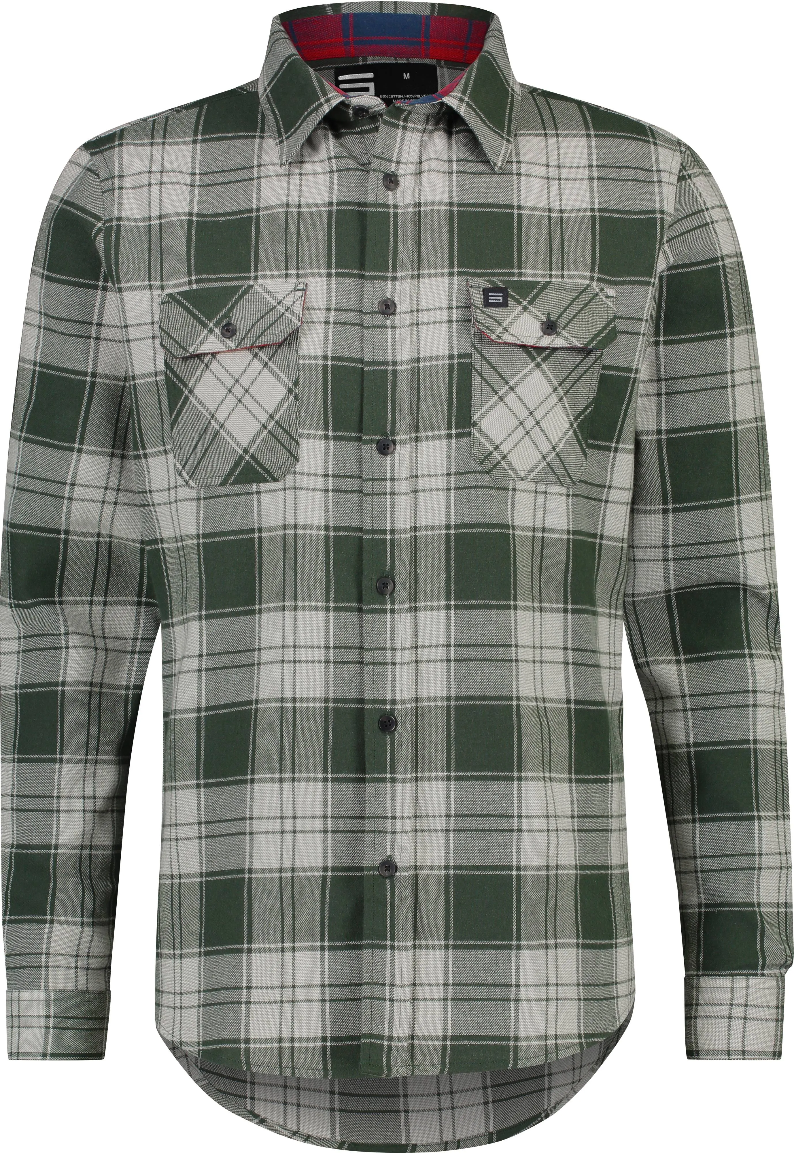 Flannel Shirt for Men - Dry Fit Long Sleeve Button Down - Moisture Wicking and Stretch Fabric