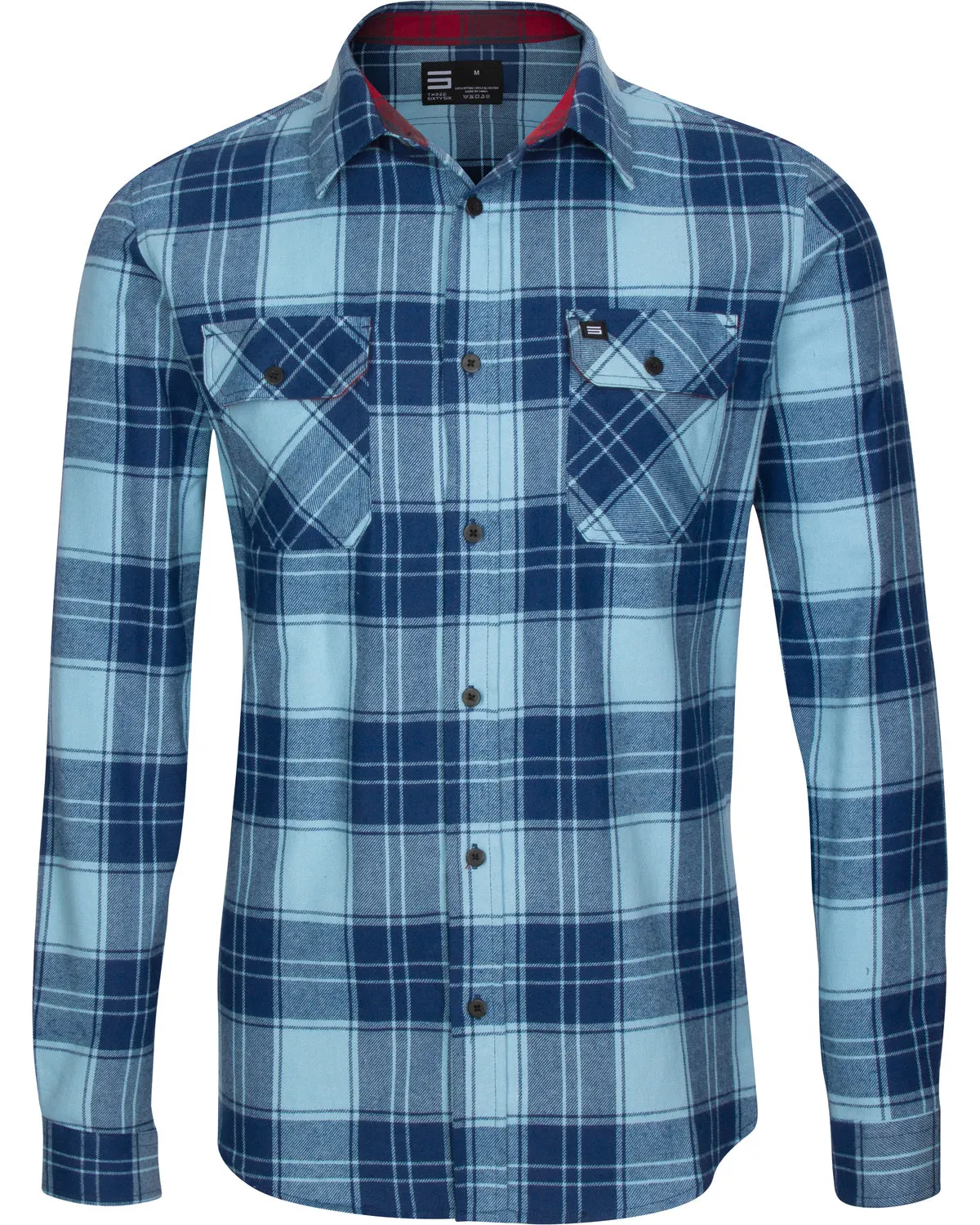 Flannel Shirt for Men - Dry Fit Long Sleeve Button Down - Moisture Wicking and Stretch Fabric