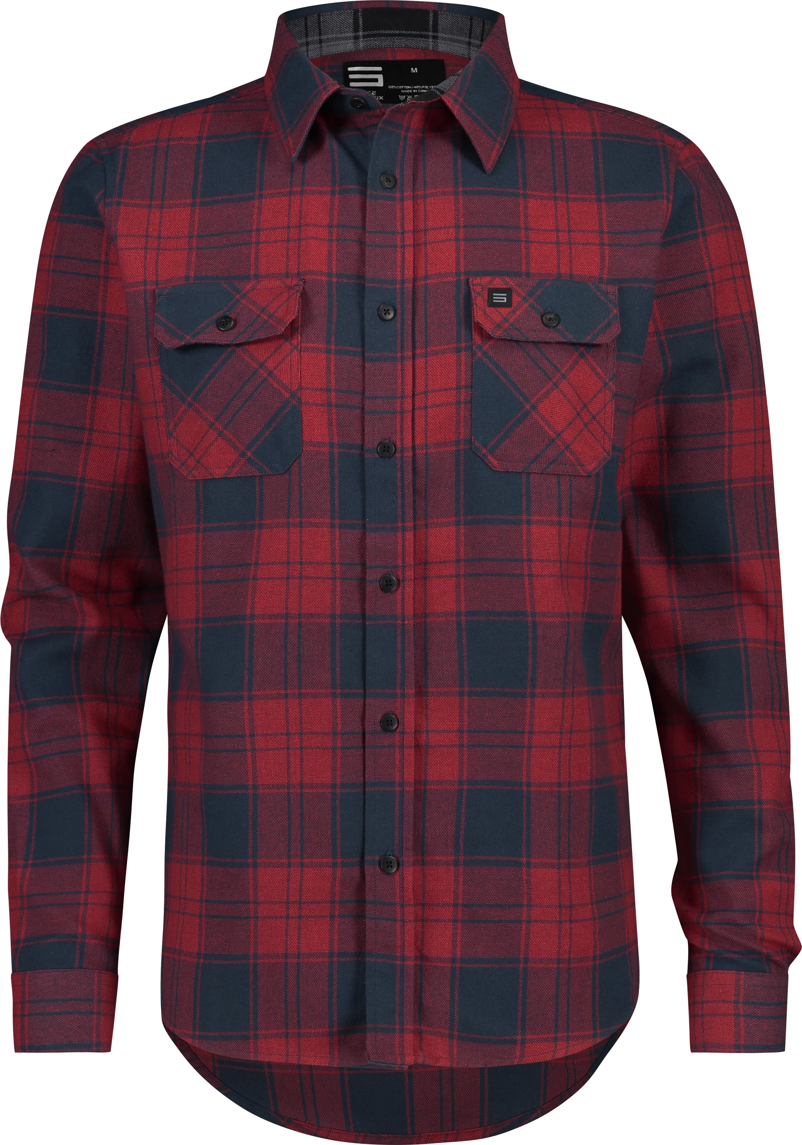 Flannel Shirt for Men - Dry Fit Long Sleeve Button Down - Moisture Wicking and Stretch Fabric