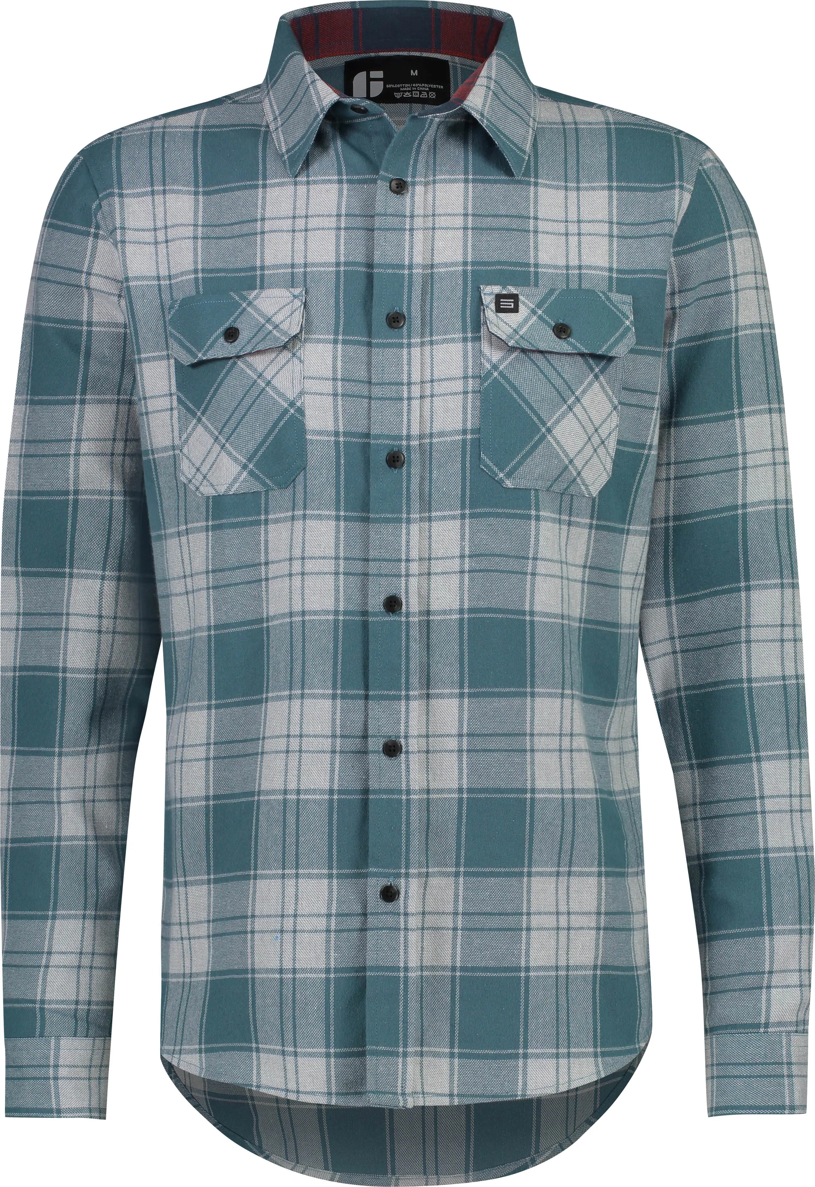 Flannel Shirt for Men - Dry Fit Long Sleeve Button Down - Moisture Wicking and Stretch Fabric