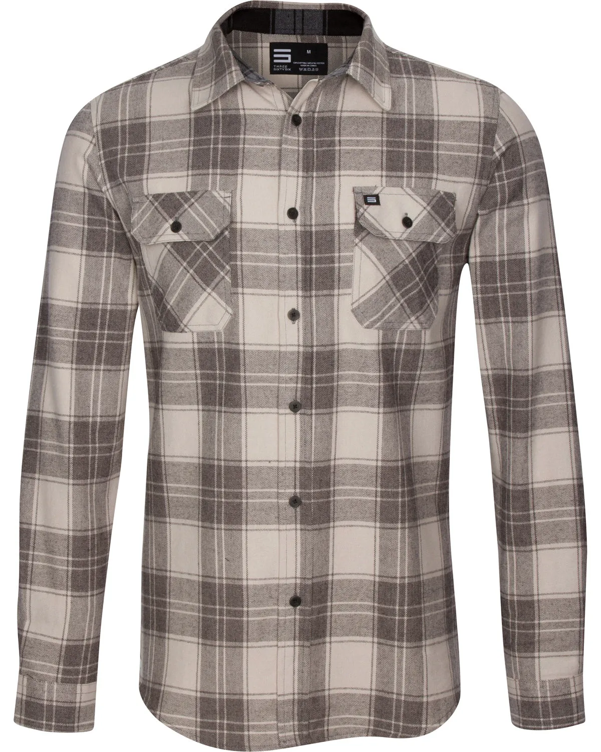 Flannel Shirt for Men - Dry Fit Long Sleeve Button Down - Moisture Wicking and Stretch Fabric
