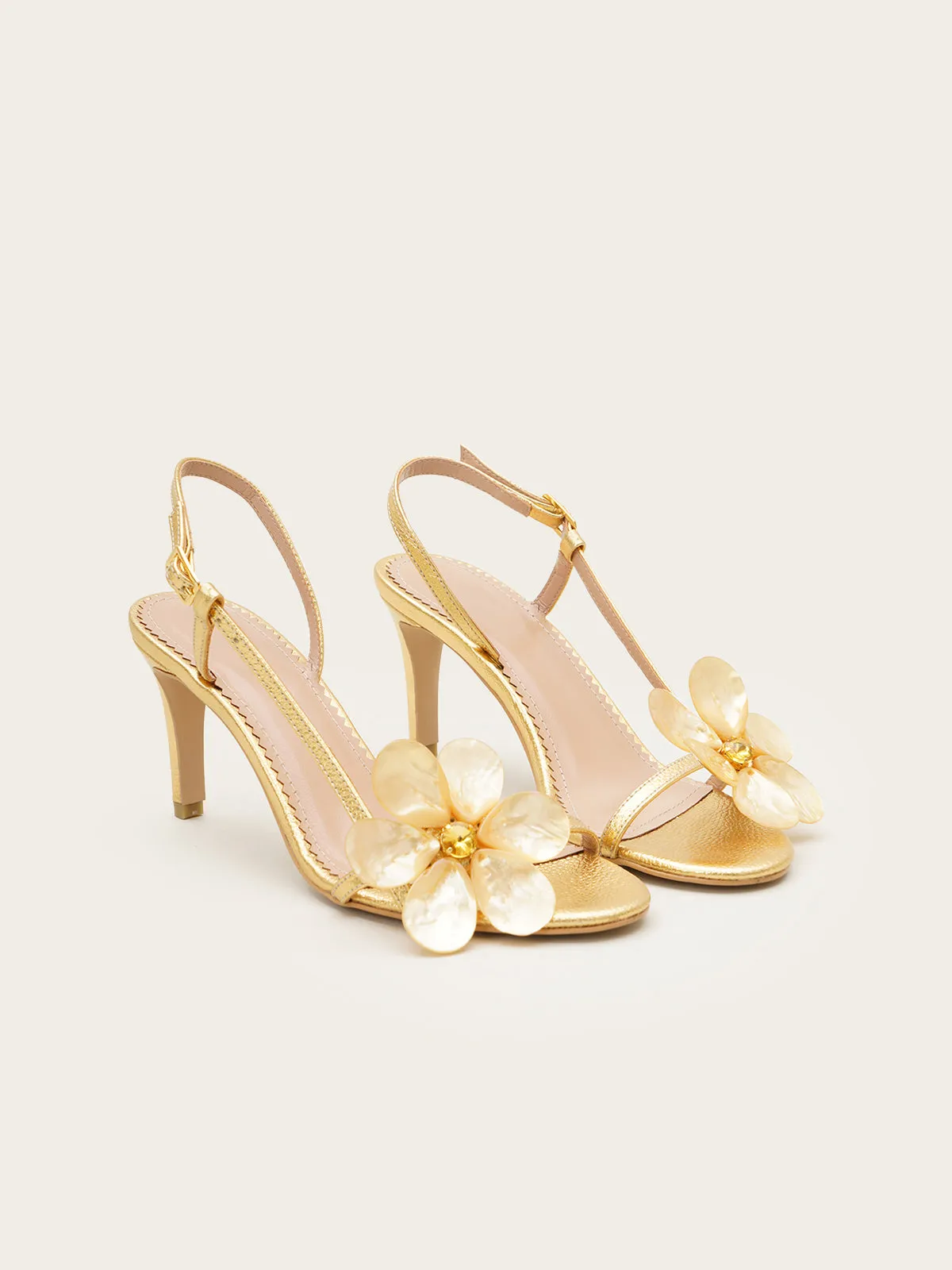 Fleurs Blanches Slingbacks