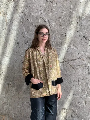 floral vintage short robe jacket