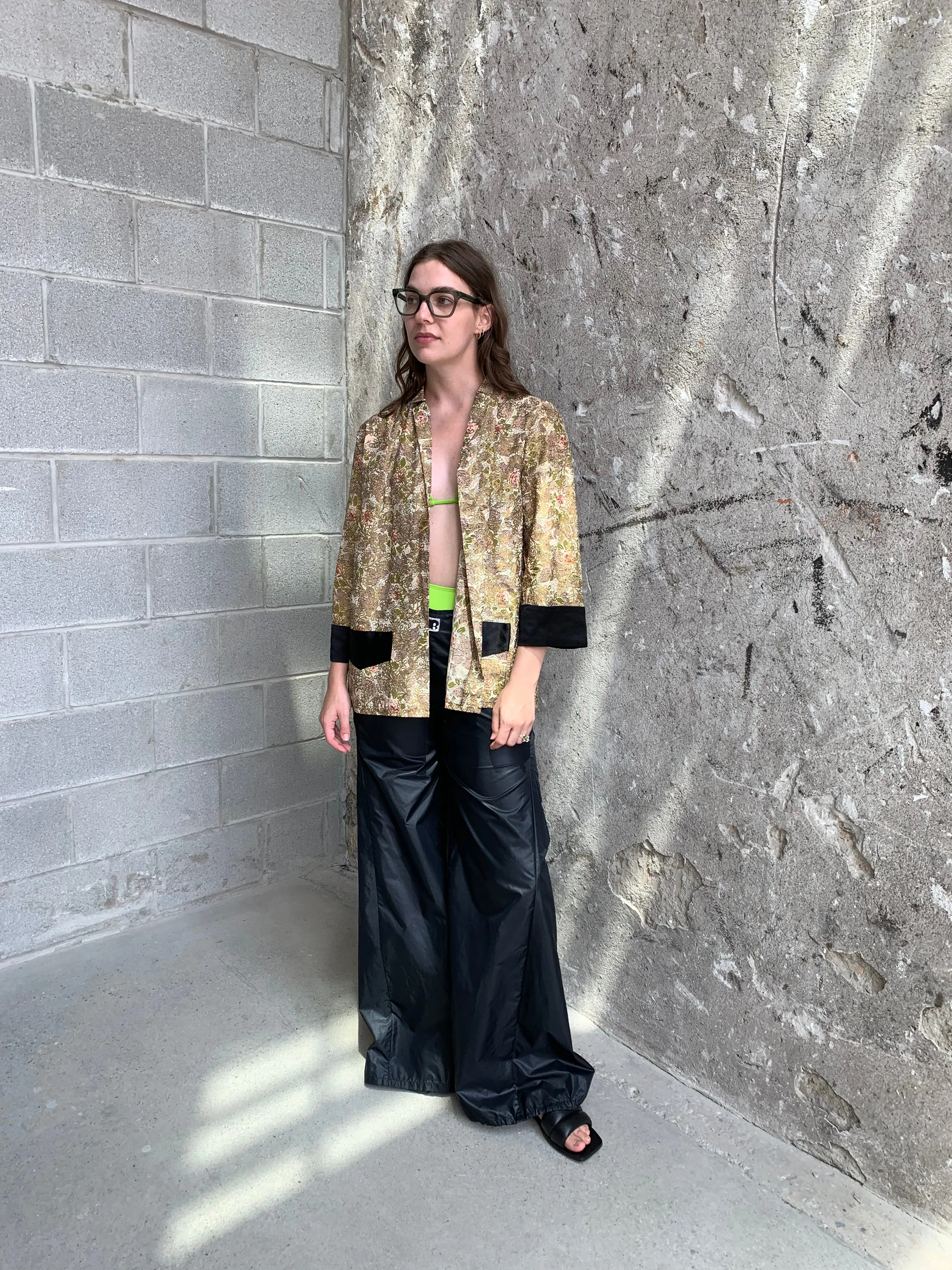 floral vintage short robe jacket