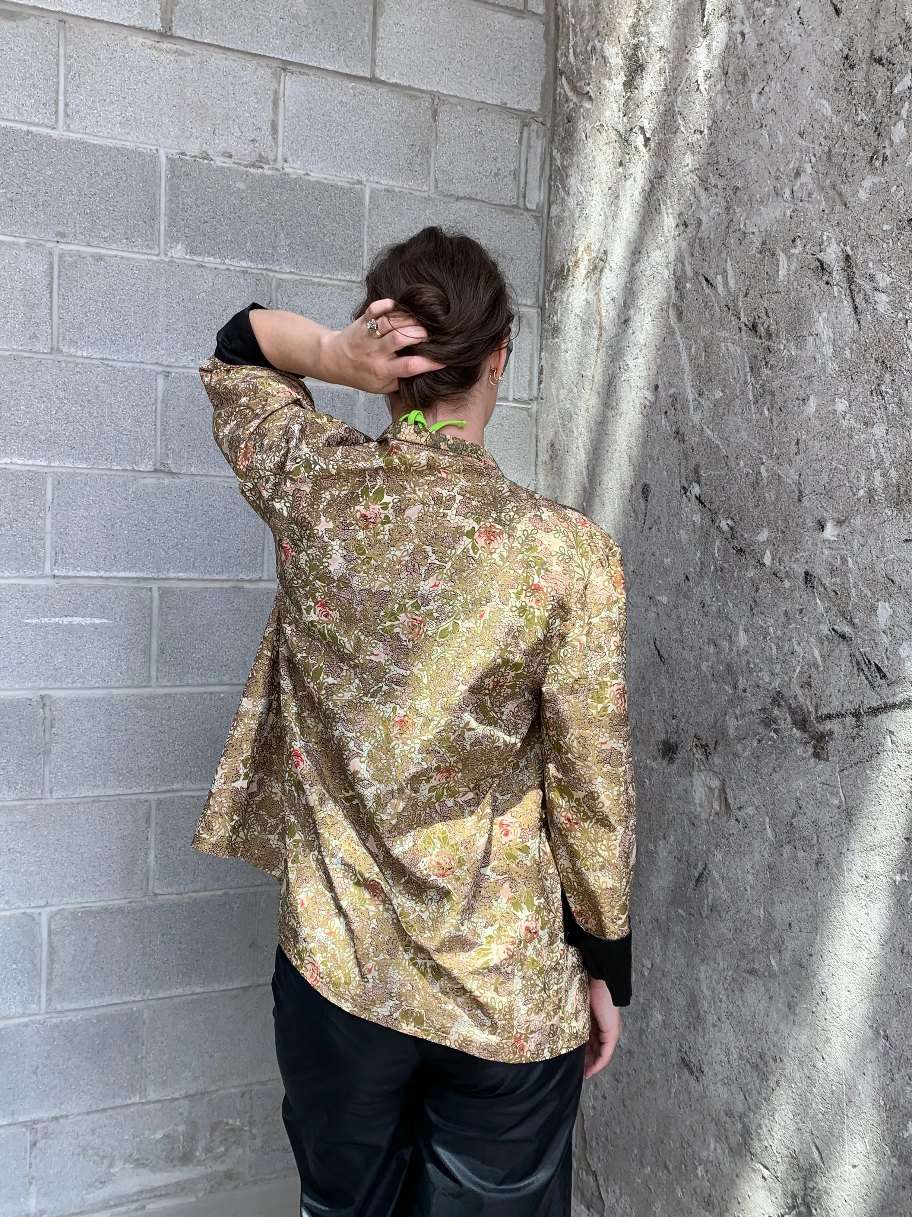 floral vintage short robe jacket