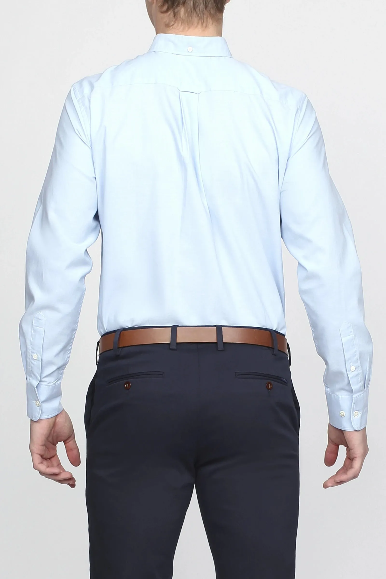 GANT LE MANS Capri Blue Tech Prep Oxford Button Down Shirt 3008530 Size M
