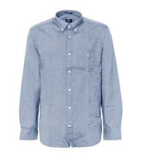 GANT Men's Salty Sea Blue Beefy Oxford Button Down Shirt 3000070 Size Medium