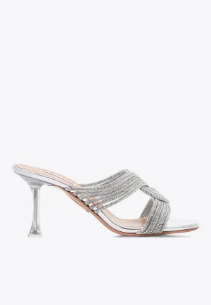 Gatsby 75 Crystal-Embellished Mules