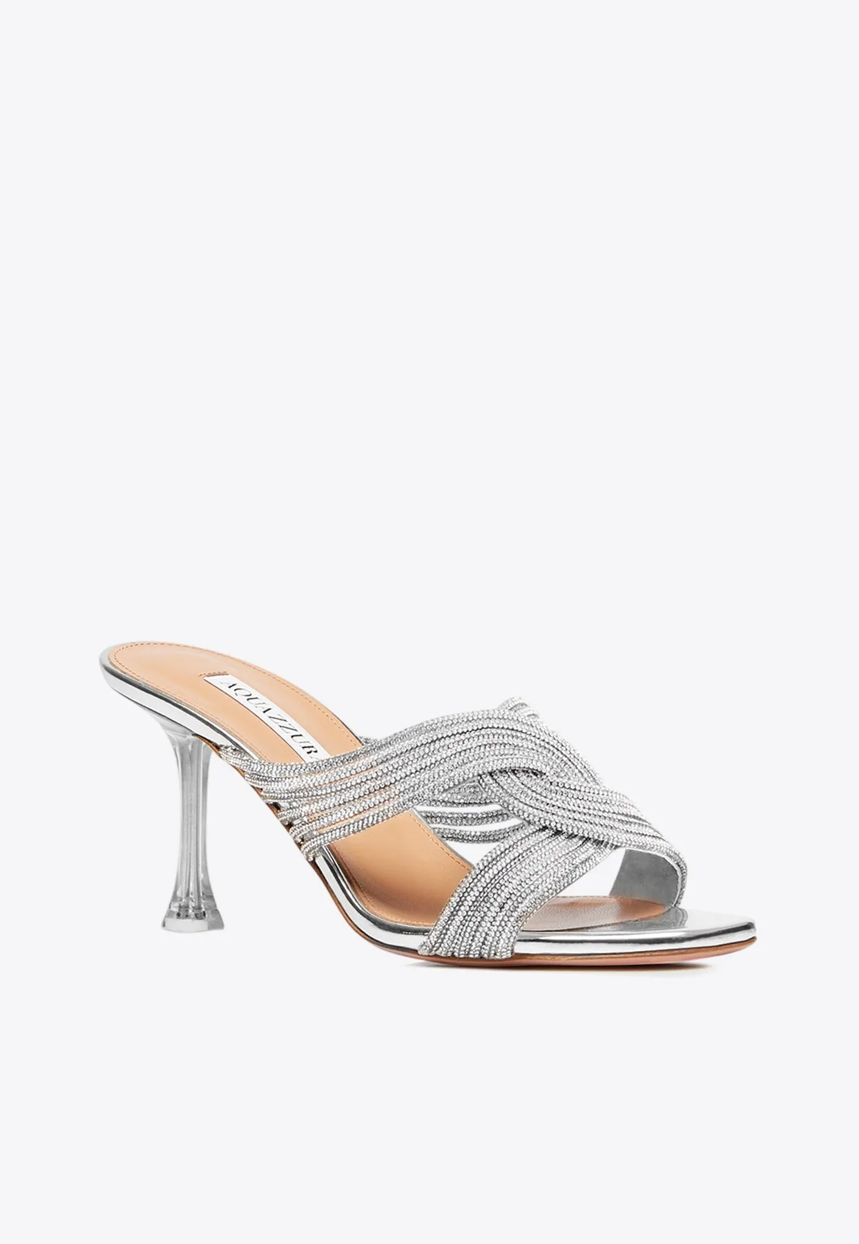 Gatsby 75 Crystal-Embellished Mules