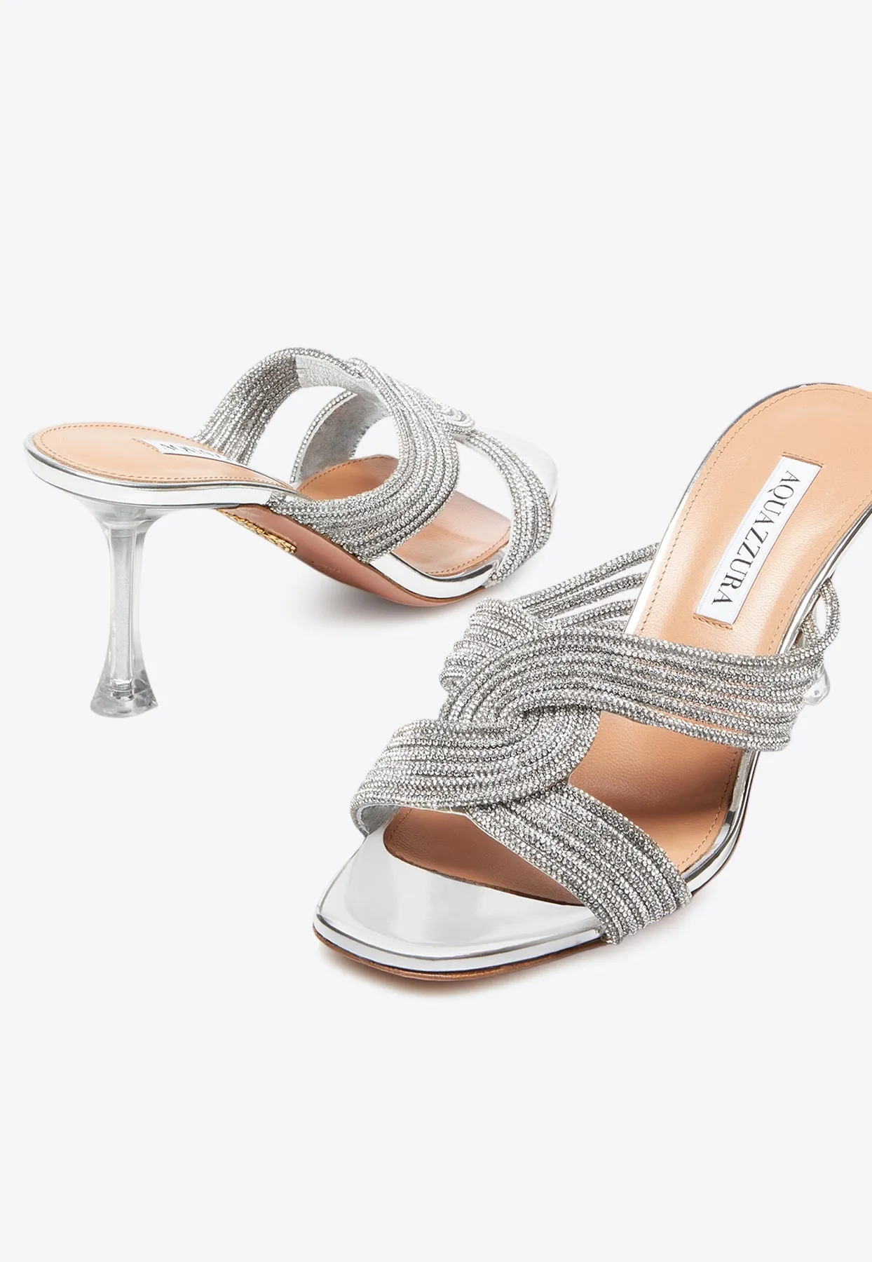 Gatsby 75 Crystal-Embellished Mules