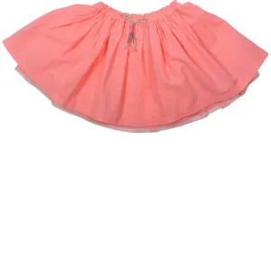 Girls Cotton Mesh Skirt Melon
