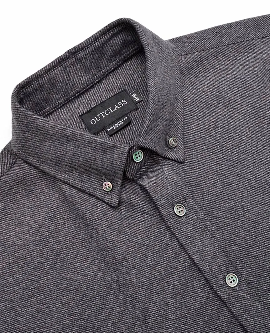 Graphite Twill Flannel Shirt