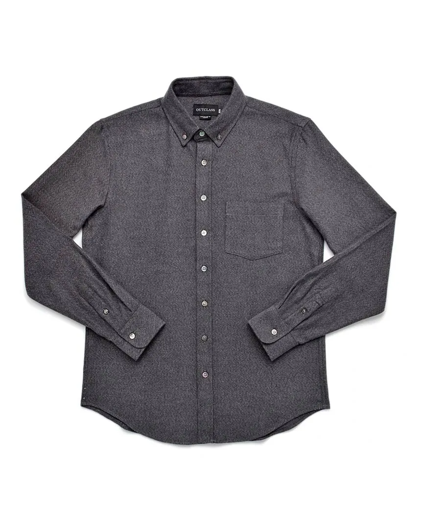 Graphite Twill Flannel Shirt