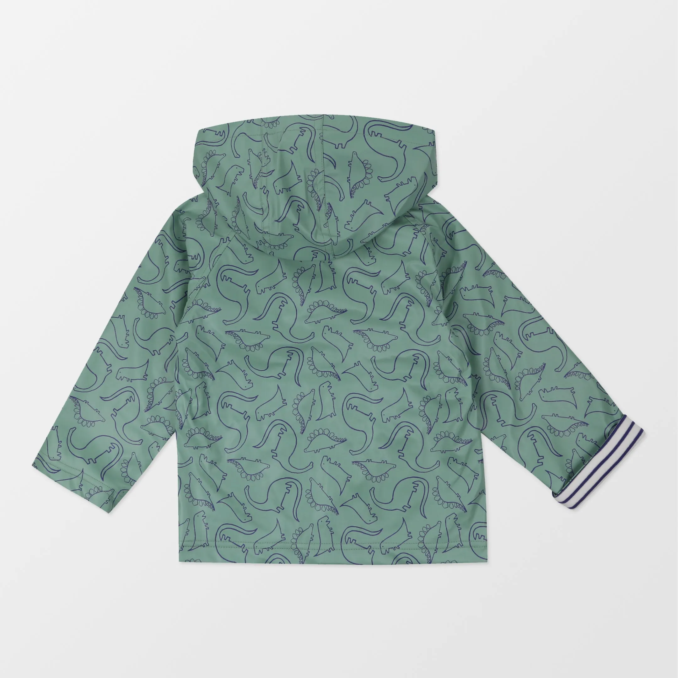 Green Dinosaur Print Raincoat