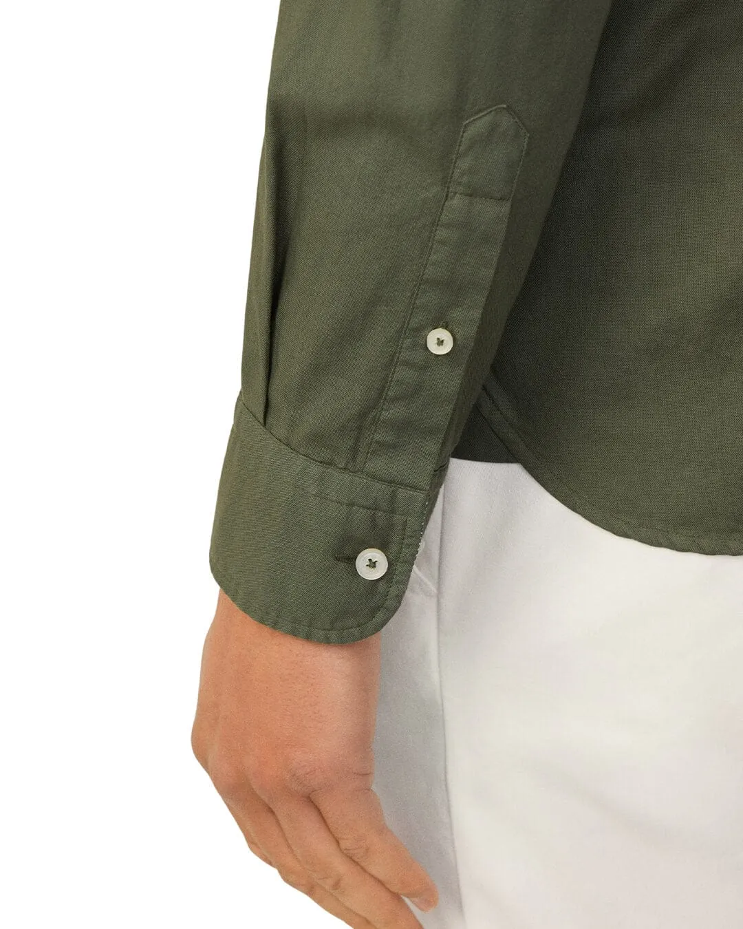 Hackett Thyme Green Essential GMD Oxford Shirt