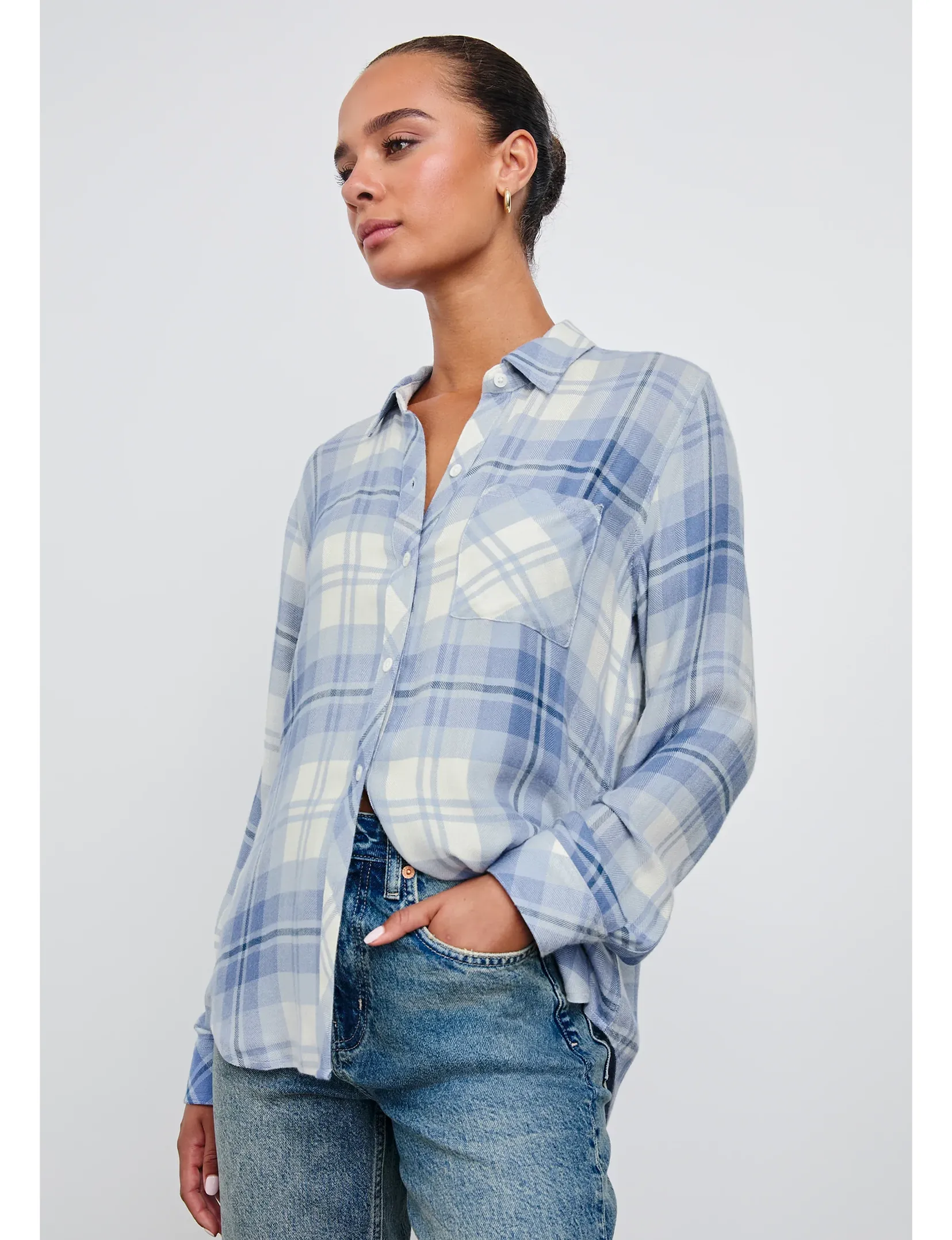 Hunter Plaid Flannel, Bluebell Snow