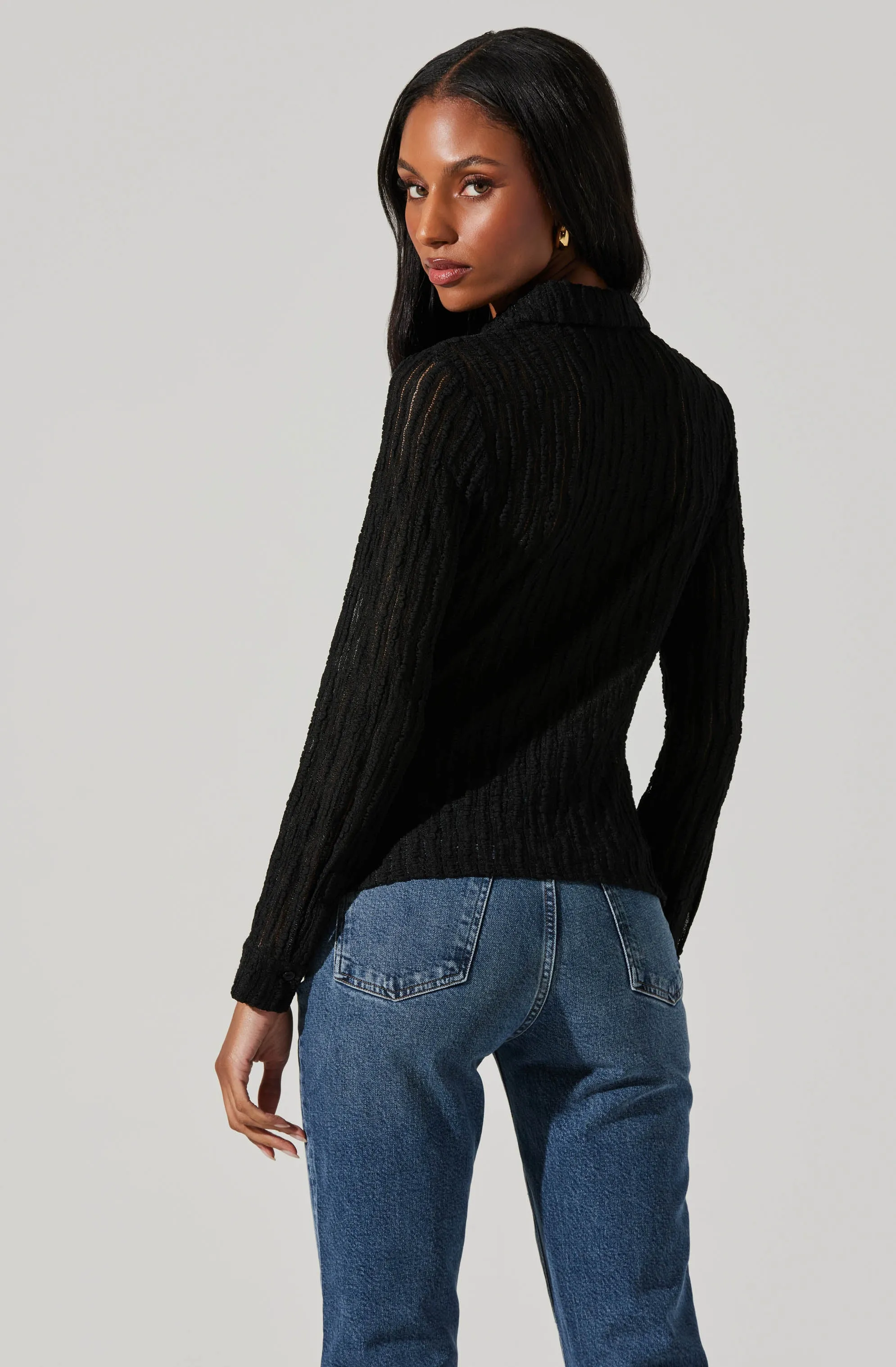 Iryna Sheer Textured Top