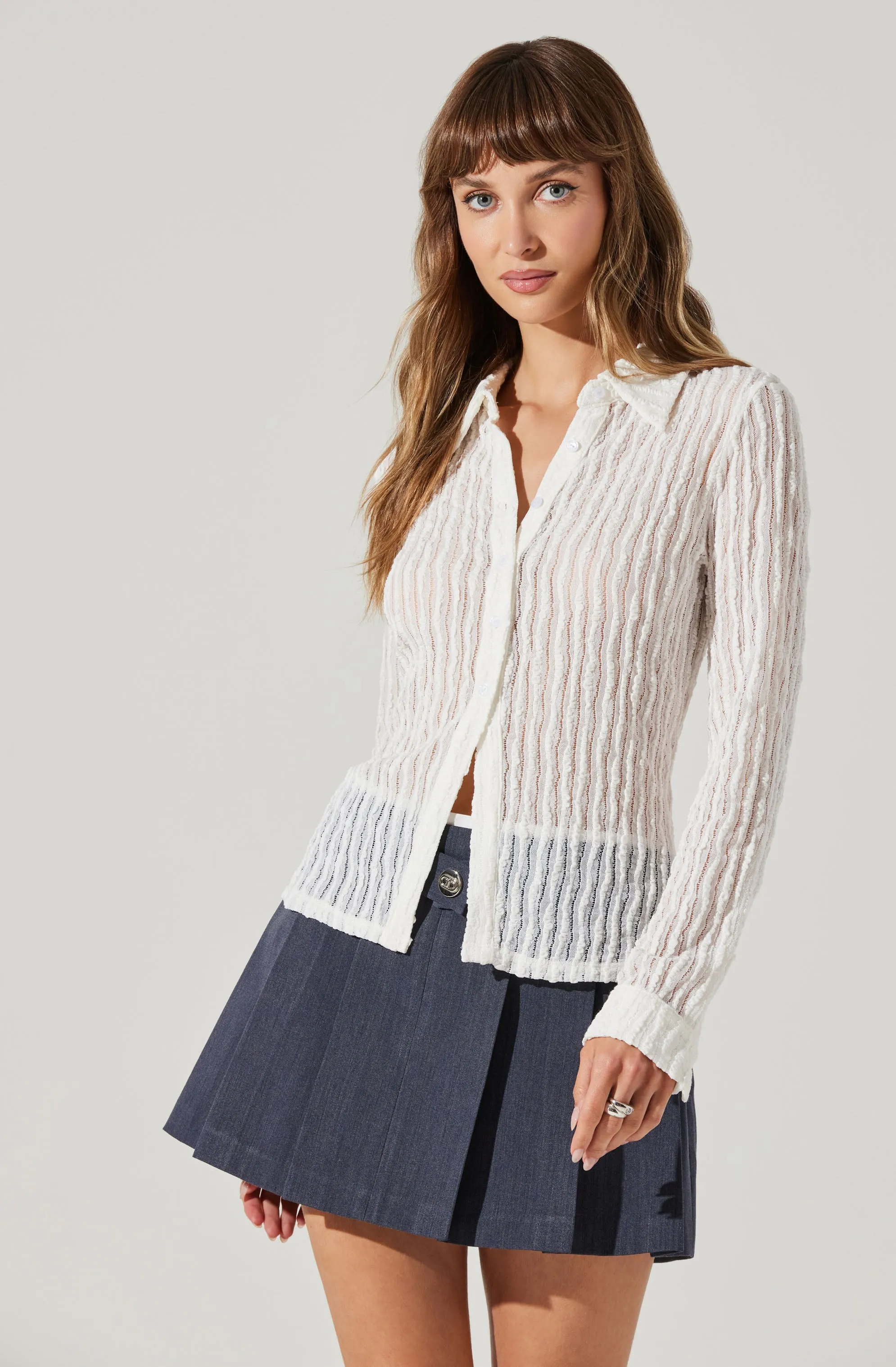 Iryna Sheer Textured Top