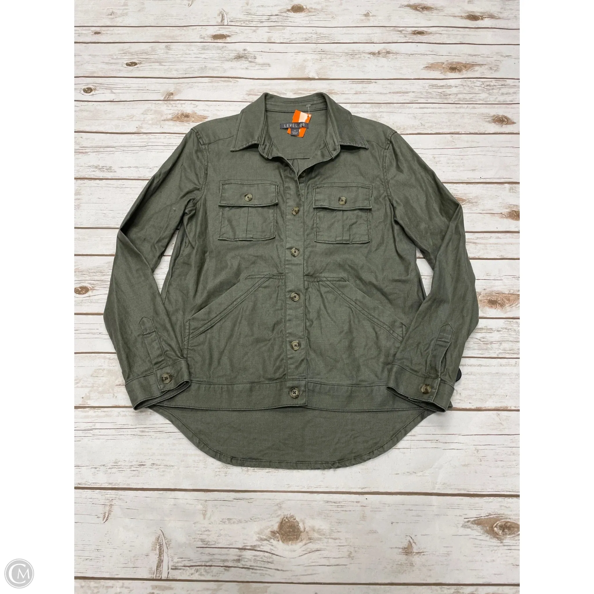 Jacket Shirt By Level 99 In Green, Size: Xs