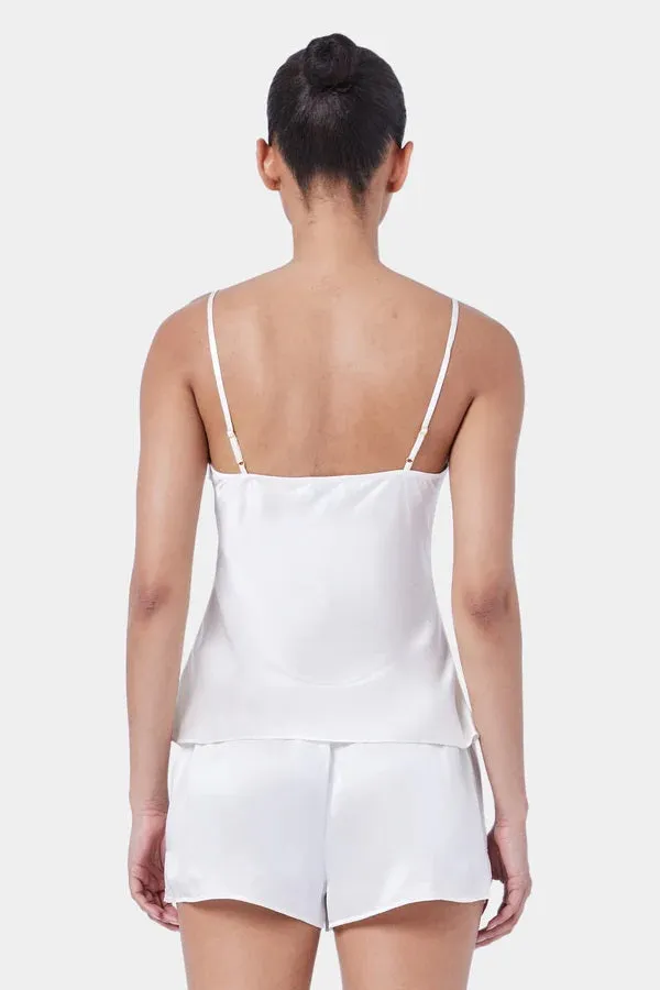 Jean Silk Cami White