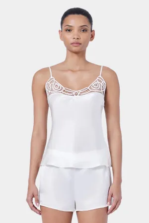 Jean Silk Cami White
