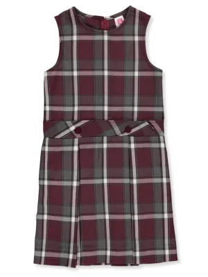 Jumper Plaid #91 Round Neck Kick Pleat