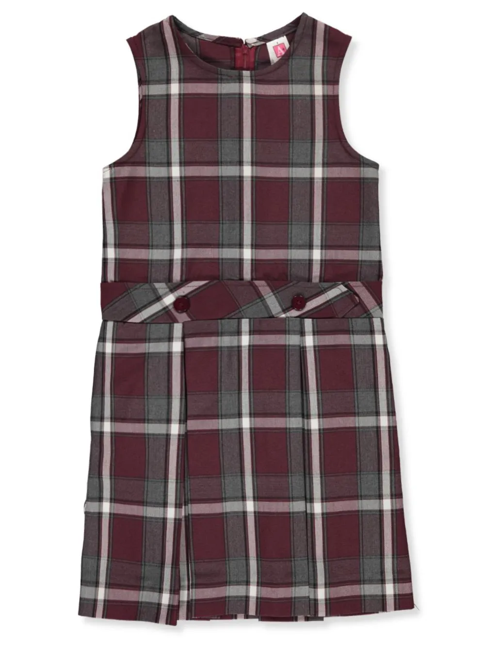 Jumper Plaid #91 Round Neck Kick Pleat