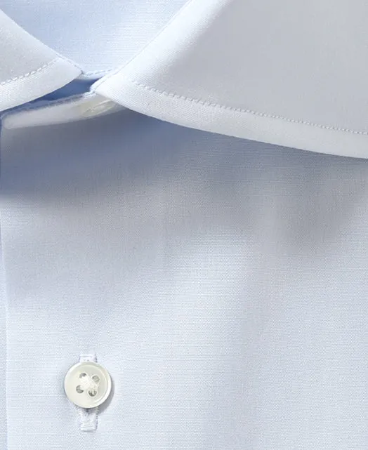 Kamakura New York Slim Basics Broadcloth Dress Shirt -  Blue