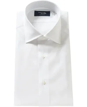 Kamakura New York Slim Basics Broadcloth Dress Shirt - White