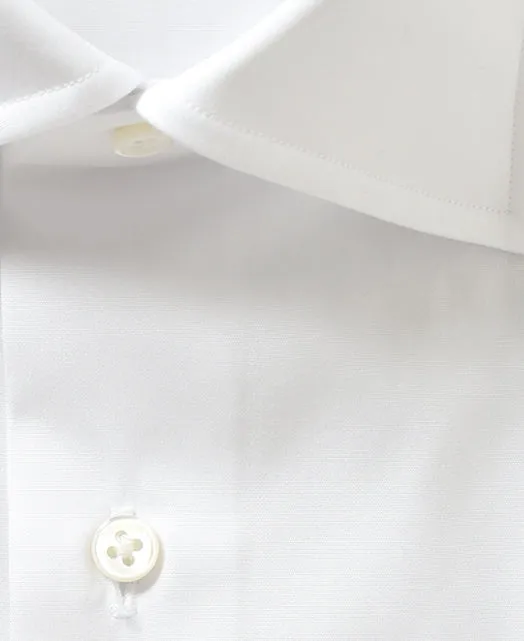 Kamakura New York Slim Basics Broadcloth Dress Shirt - White