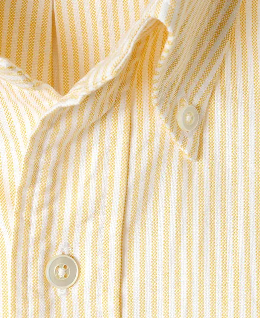 Kamakura Vintage Ivy Stripe Oxford Button Down Shirt - Yellow