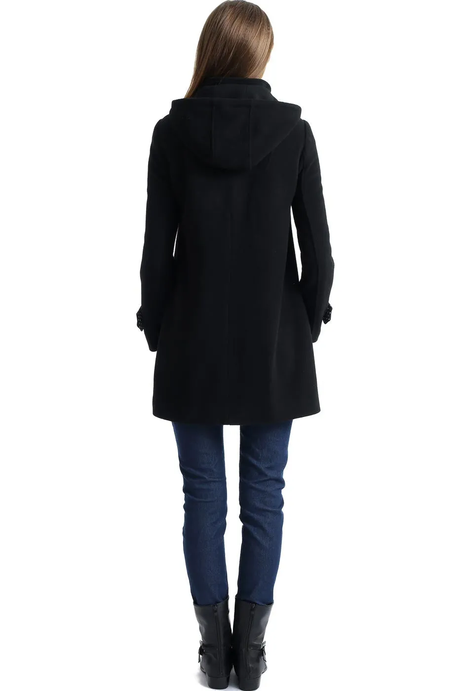 Kimi   Kai Maternity "Penelope" Wool Blend A-Lined Coat