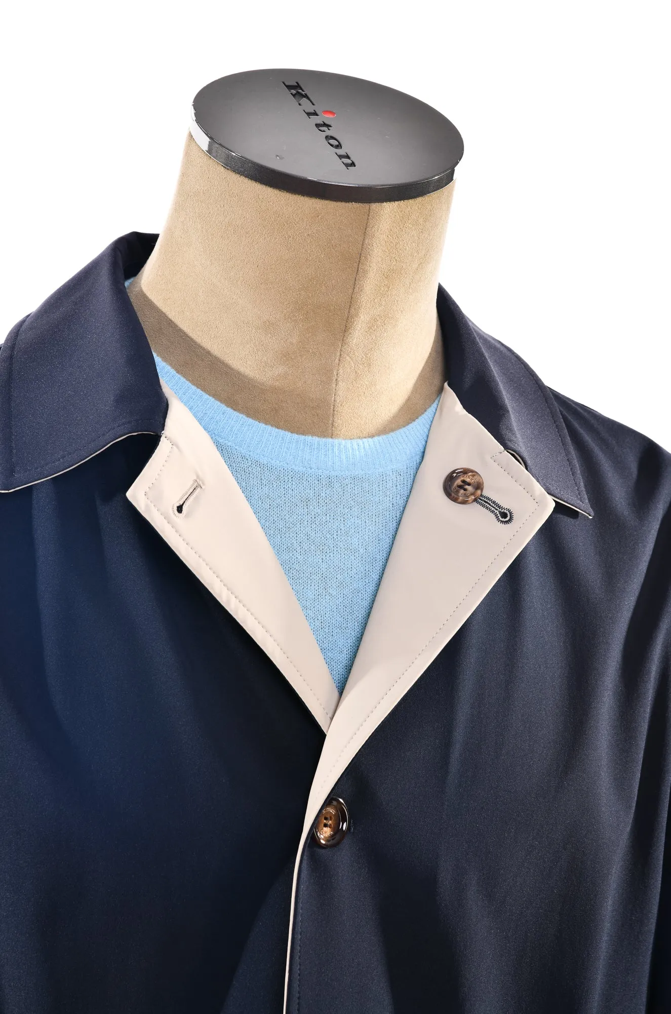 Kired by Kiton Ben Nylon Reversible Raincoat