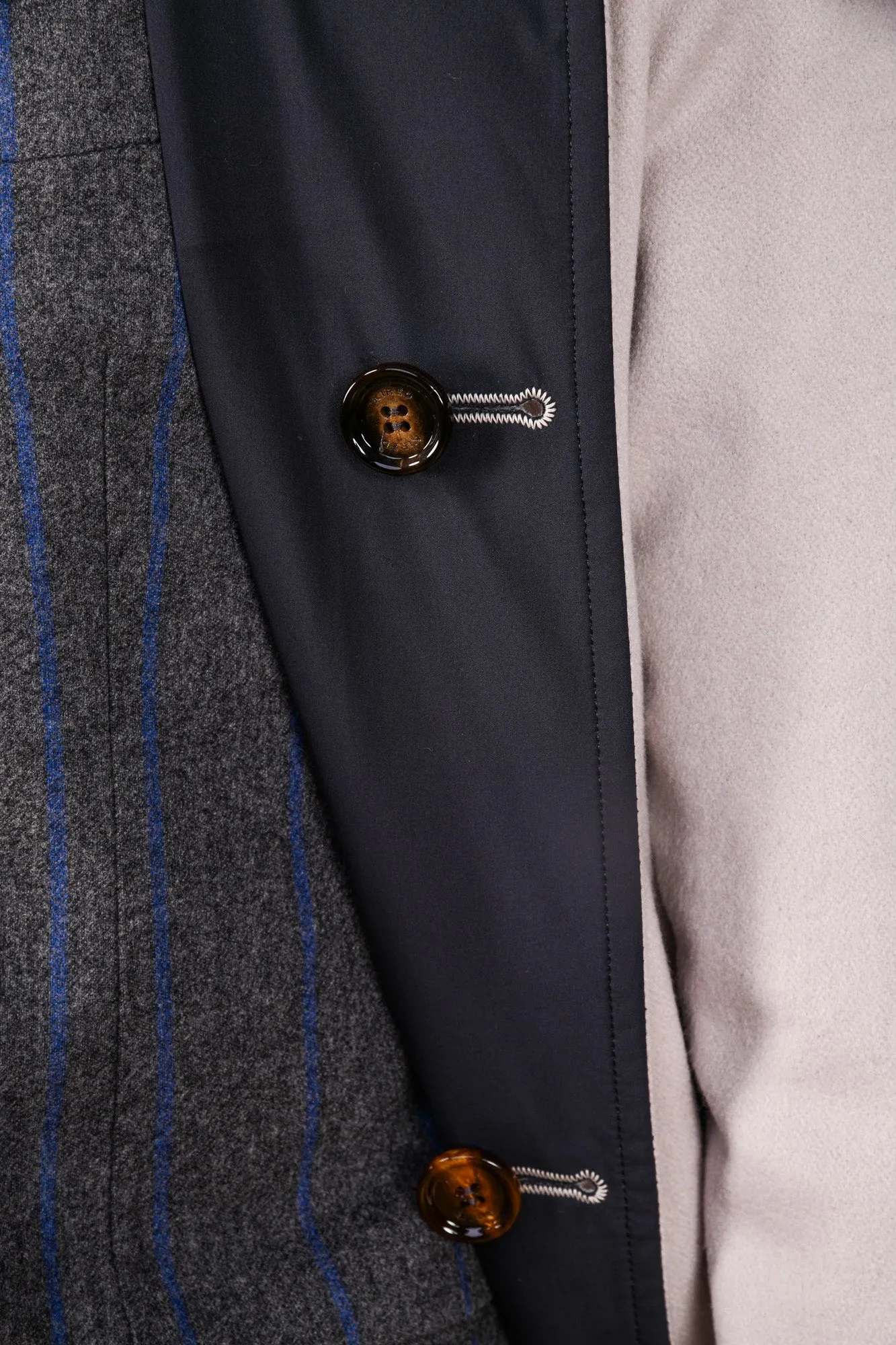 Kired by Kiton Peak Cashmere Reversible Raincoat
