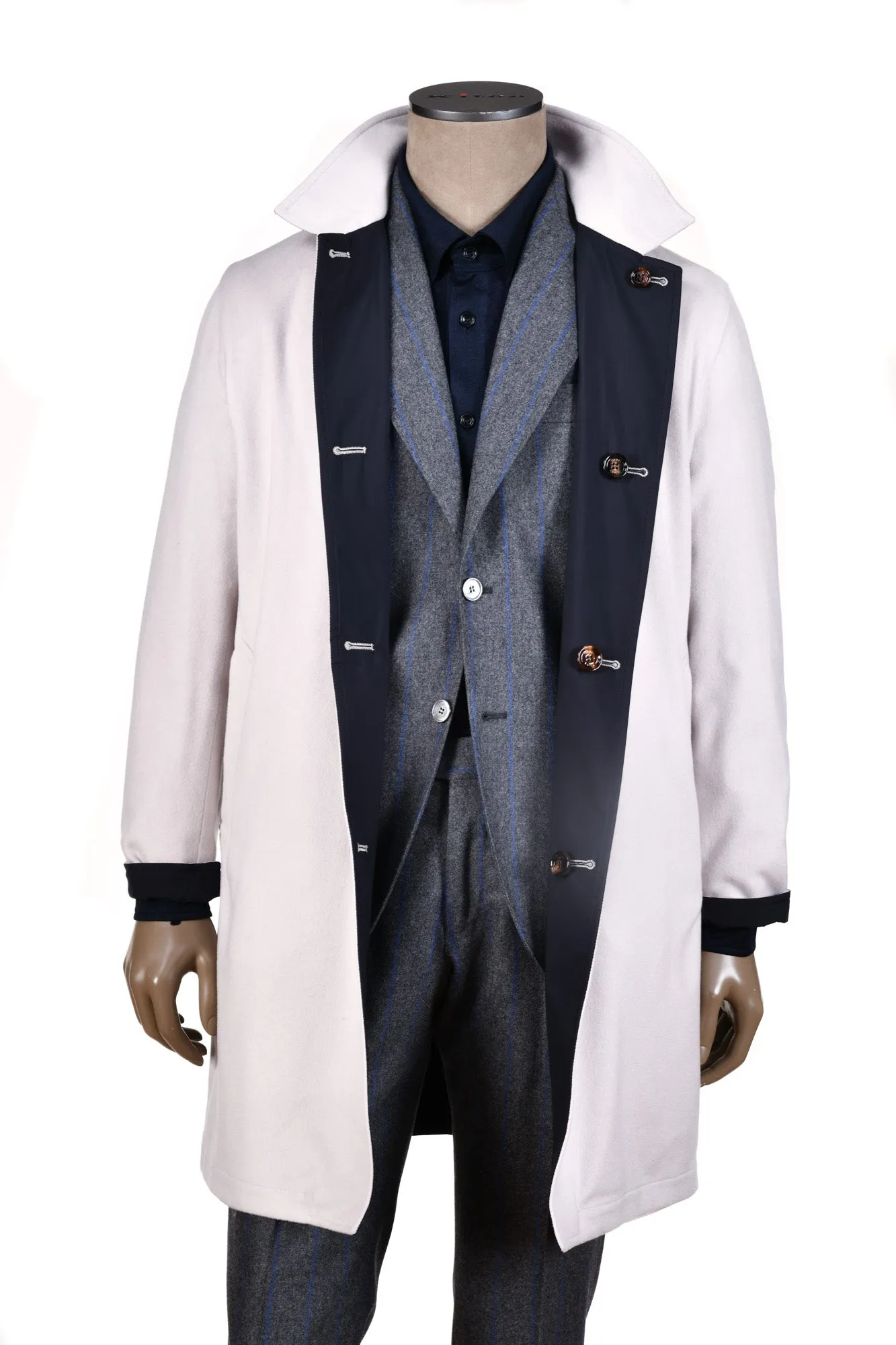 Kired by Kiton Peak Cashmere Reversible Raincoat