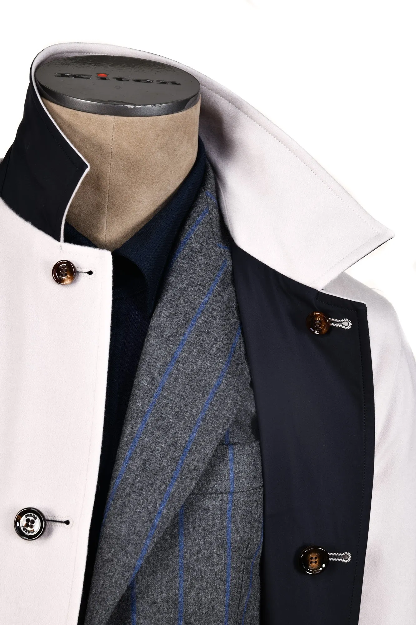 Kired by Kiton Peak Cashmere Reversible Raincoat