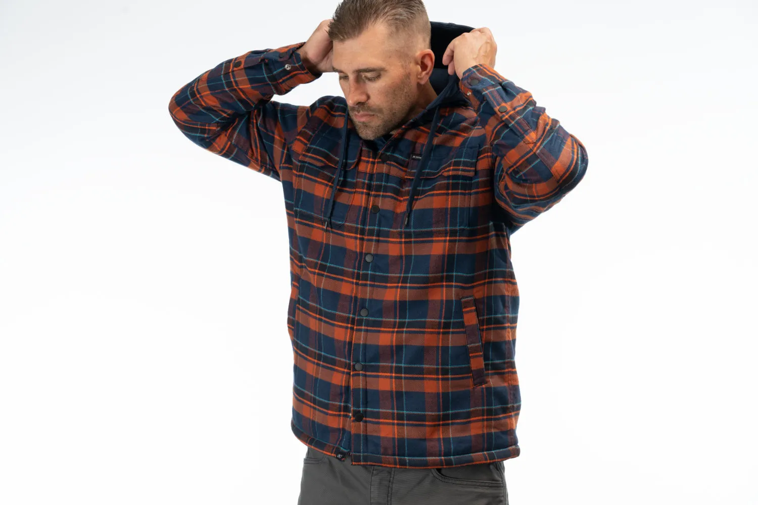 KLIM Mens Targhee Fleece Lined Flannel Hoodie
