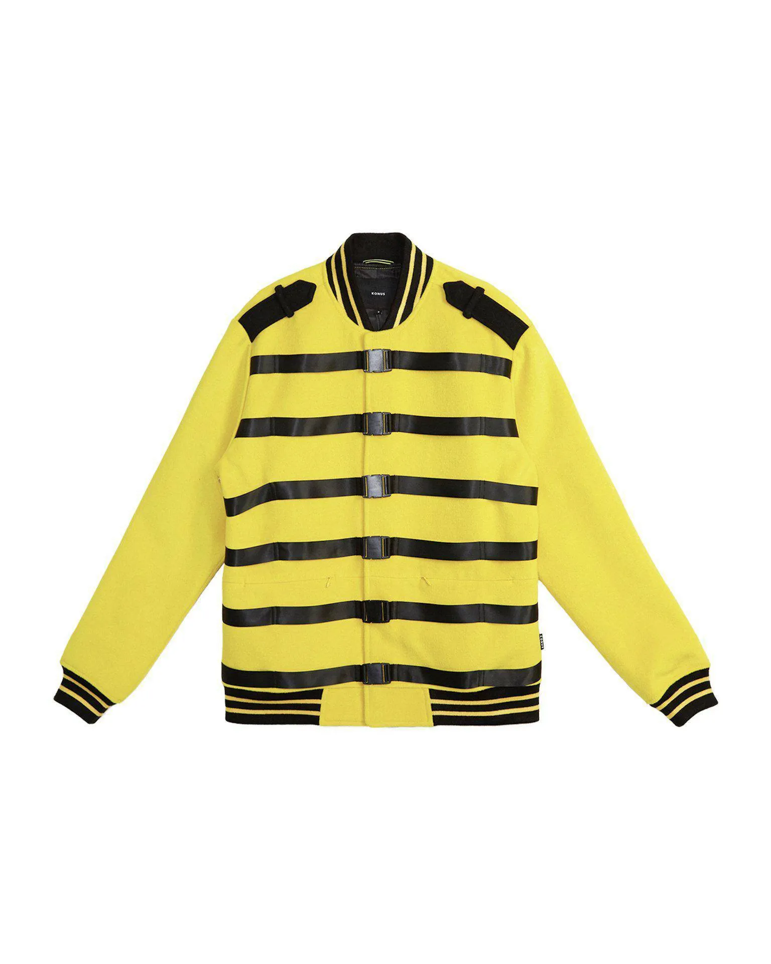 Konus Men's Wool Blend Buckle Jacket n Yellow