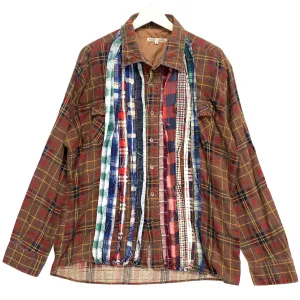[L] Needles Rebuild Ribbon Cut Flannel Shirt