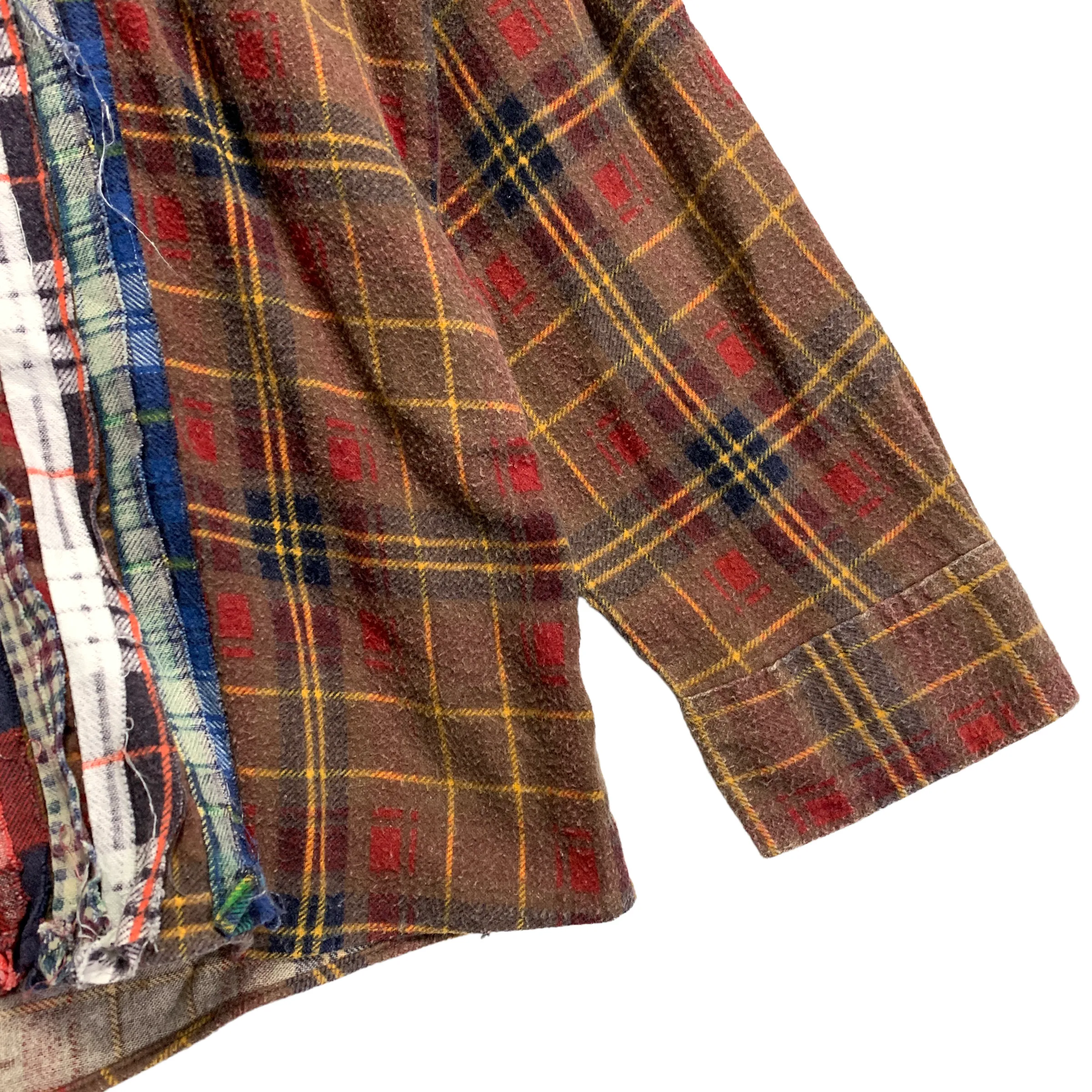 [L] Needles Rebuild Ribbon Cut Flannel Shirt