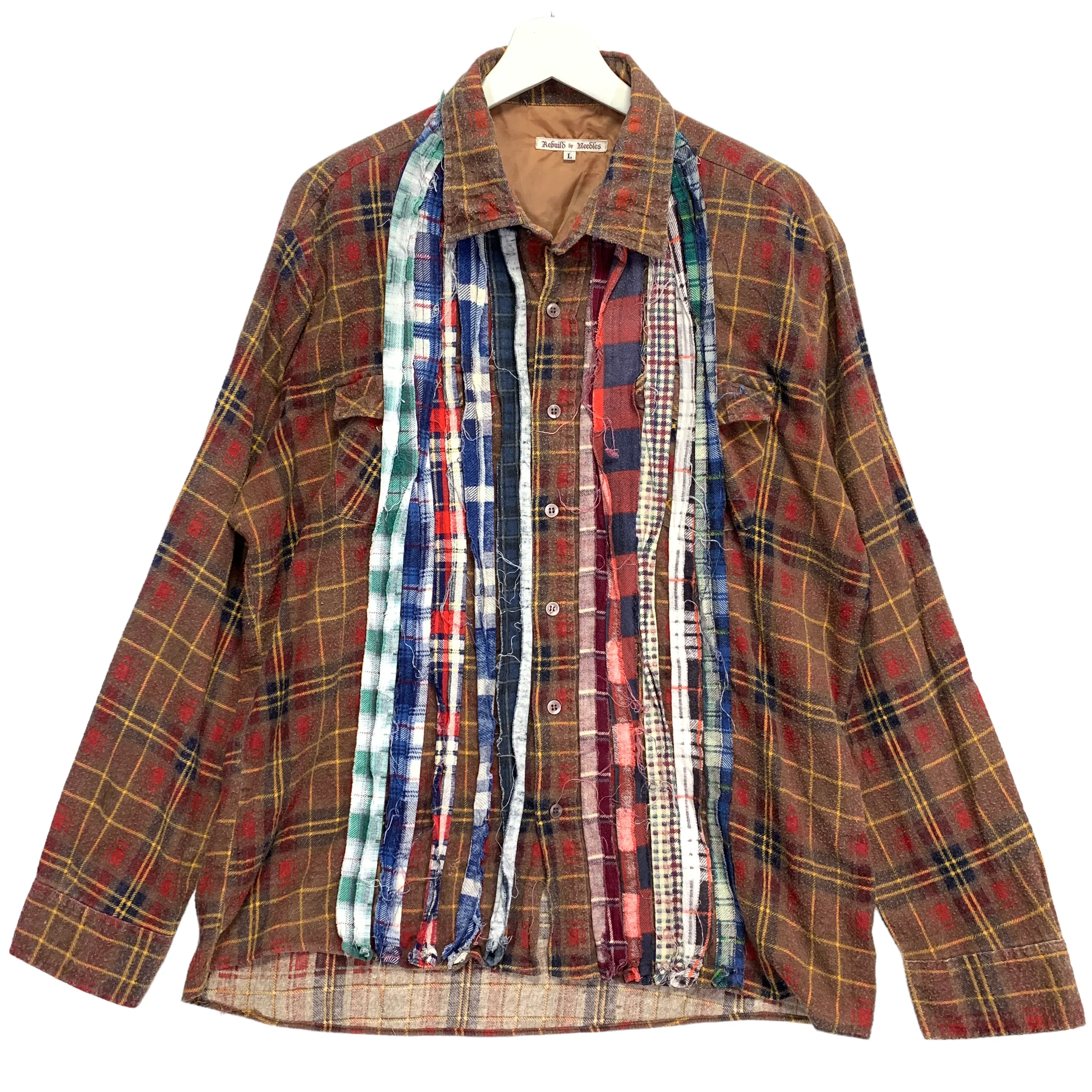 [L] Needles Rebuild Ribbon Cut Flannel Shirt