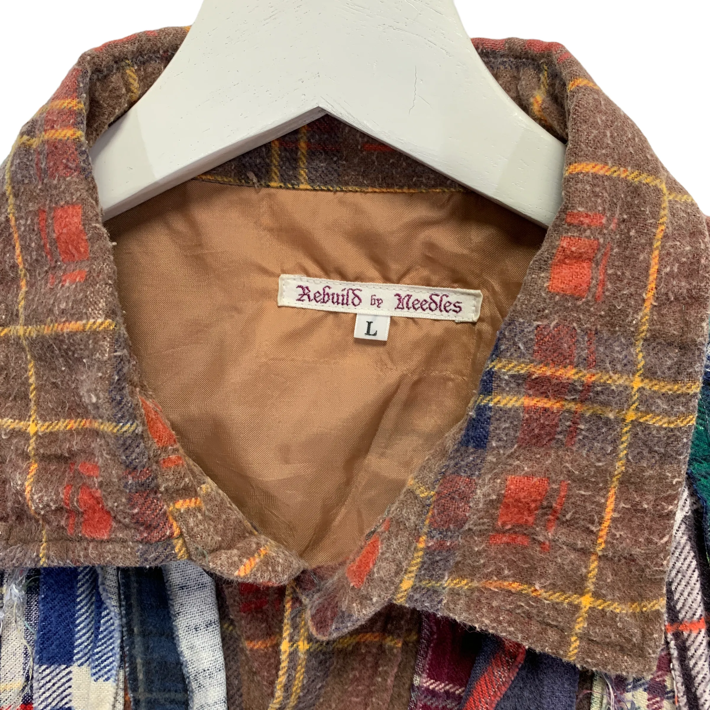 [L] Needles Rebuild Ribbon Cut Flannel Shirt