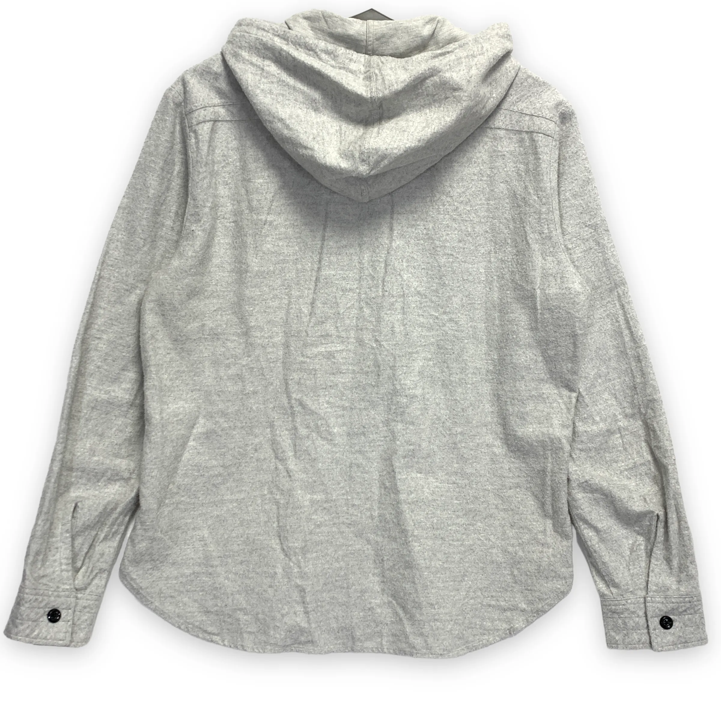[L] Number Nine Hooded Flannel L/S Shirt Grey