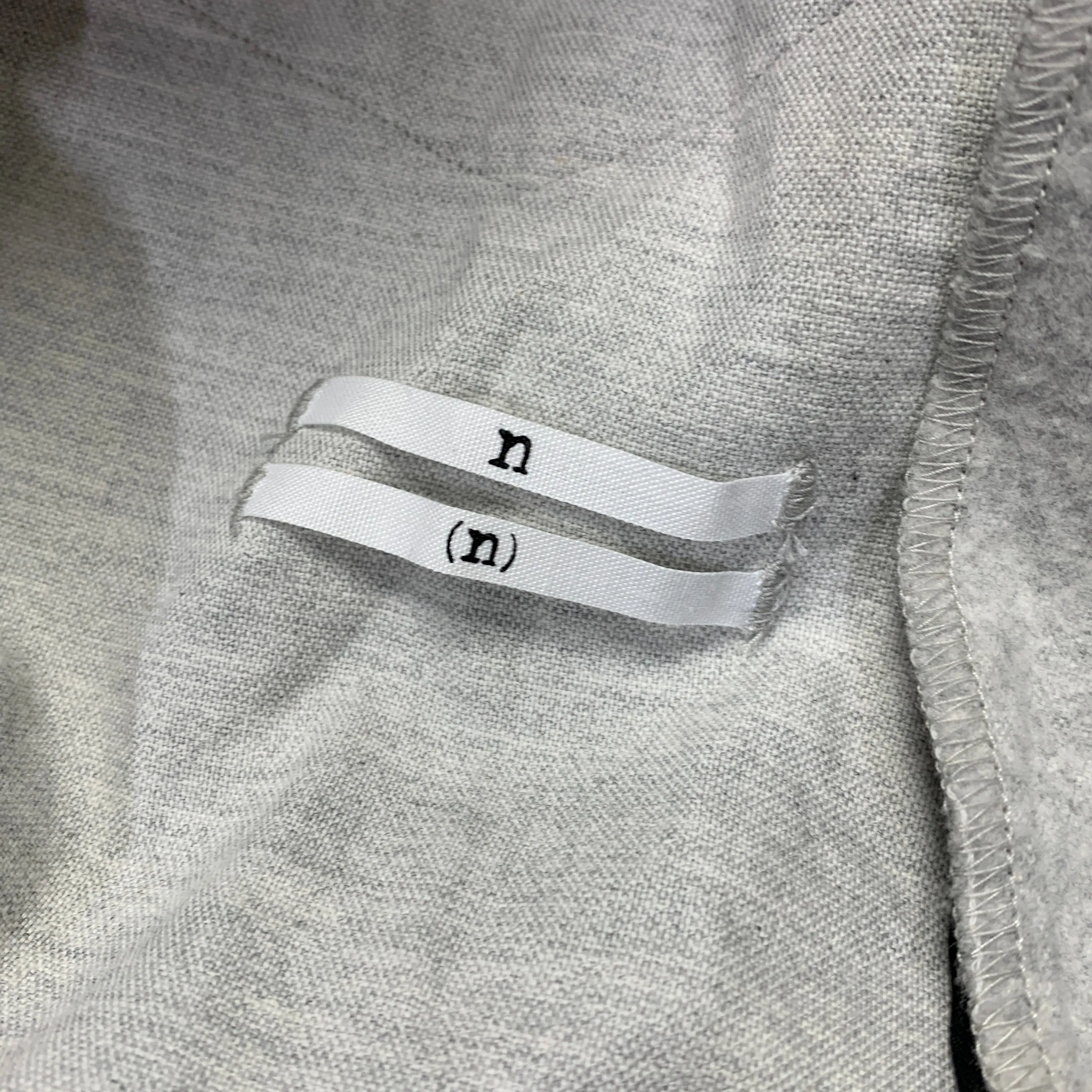[L] Number Nine Hooded Flannel L/S Shirt Grey