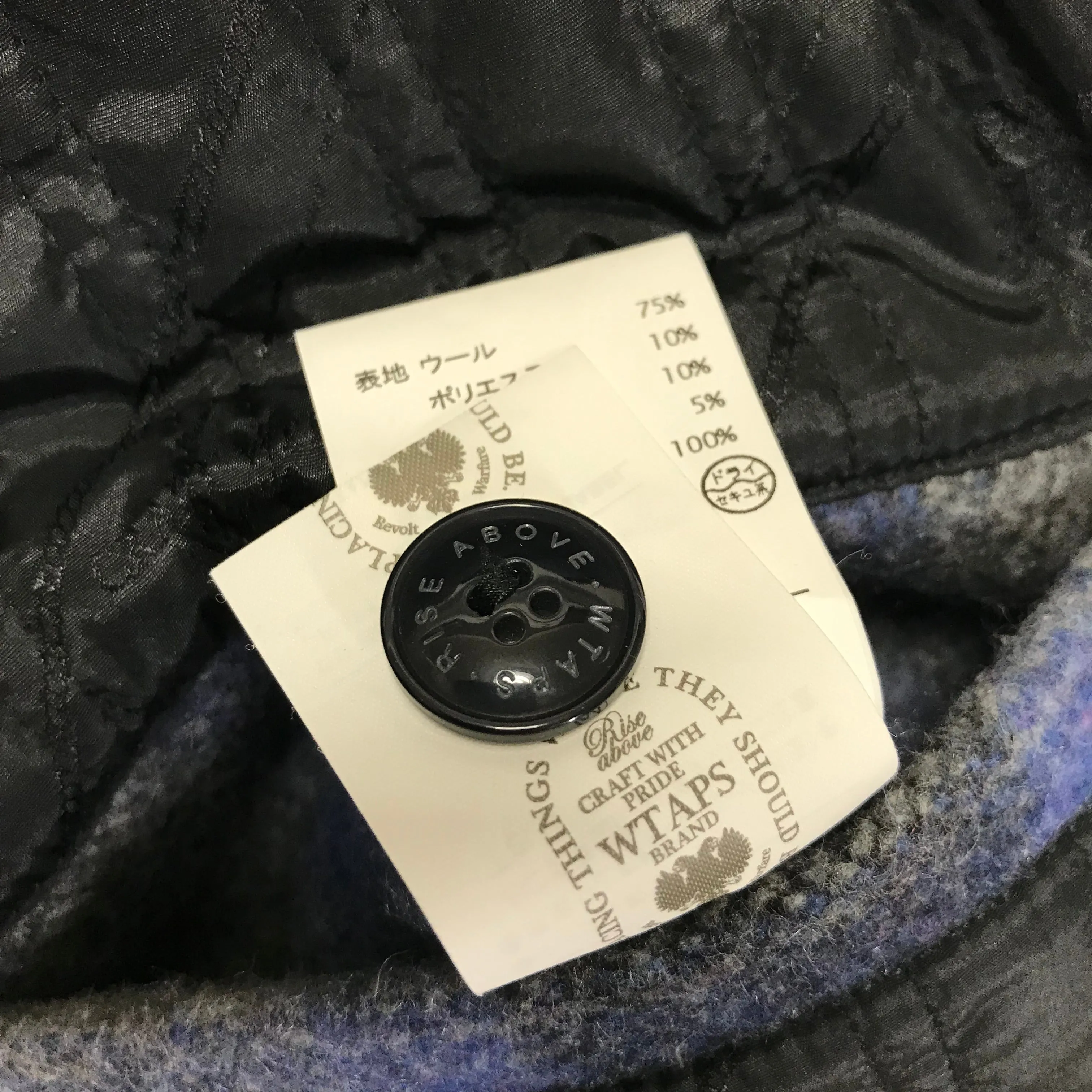 [L] WTaps 09AW Melton Wool Grease Jacket Blue