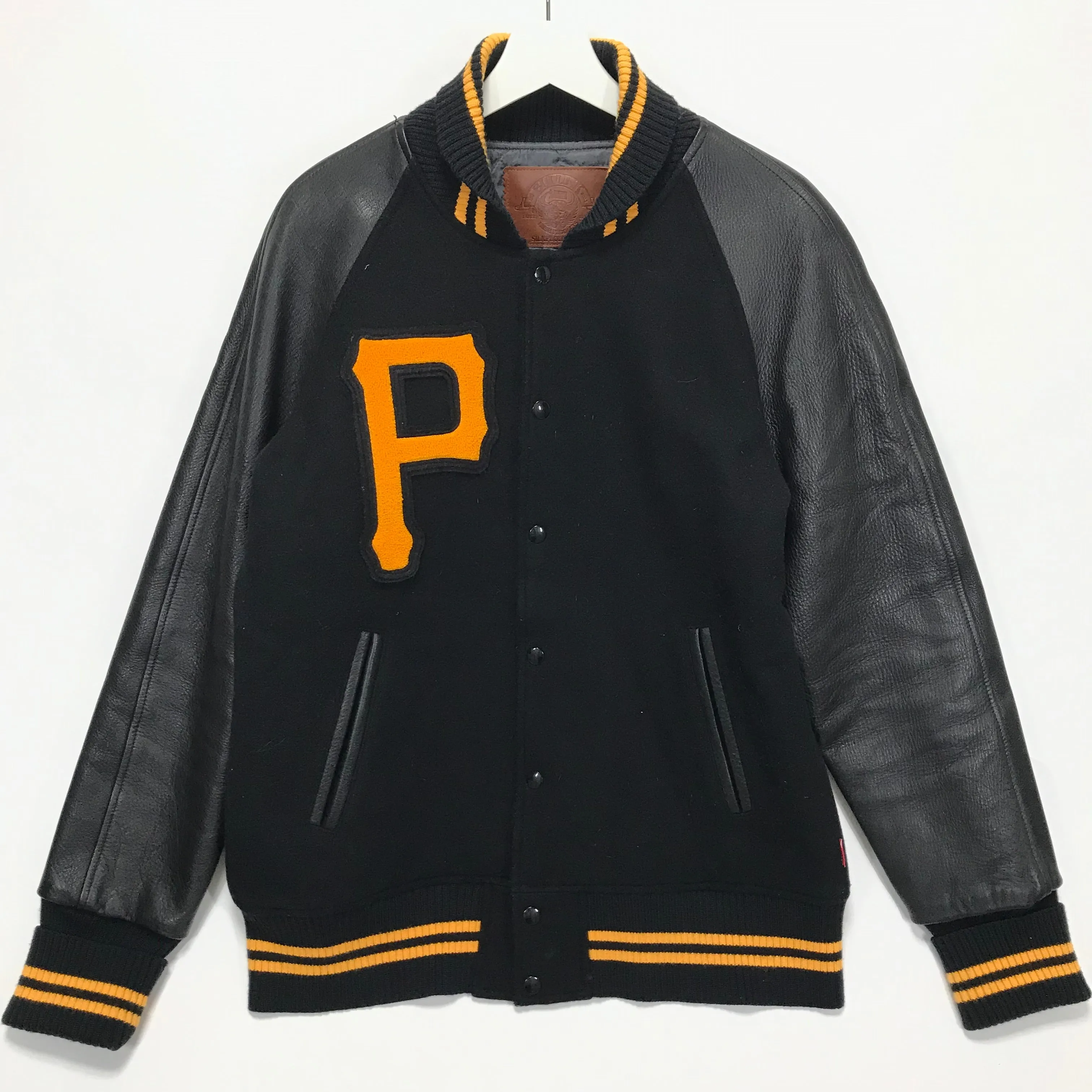 [L] WTaps Philosophy Store Limited 'Good Bad Ugly' Varsity Jacket Black