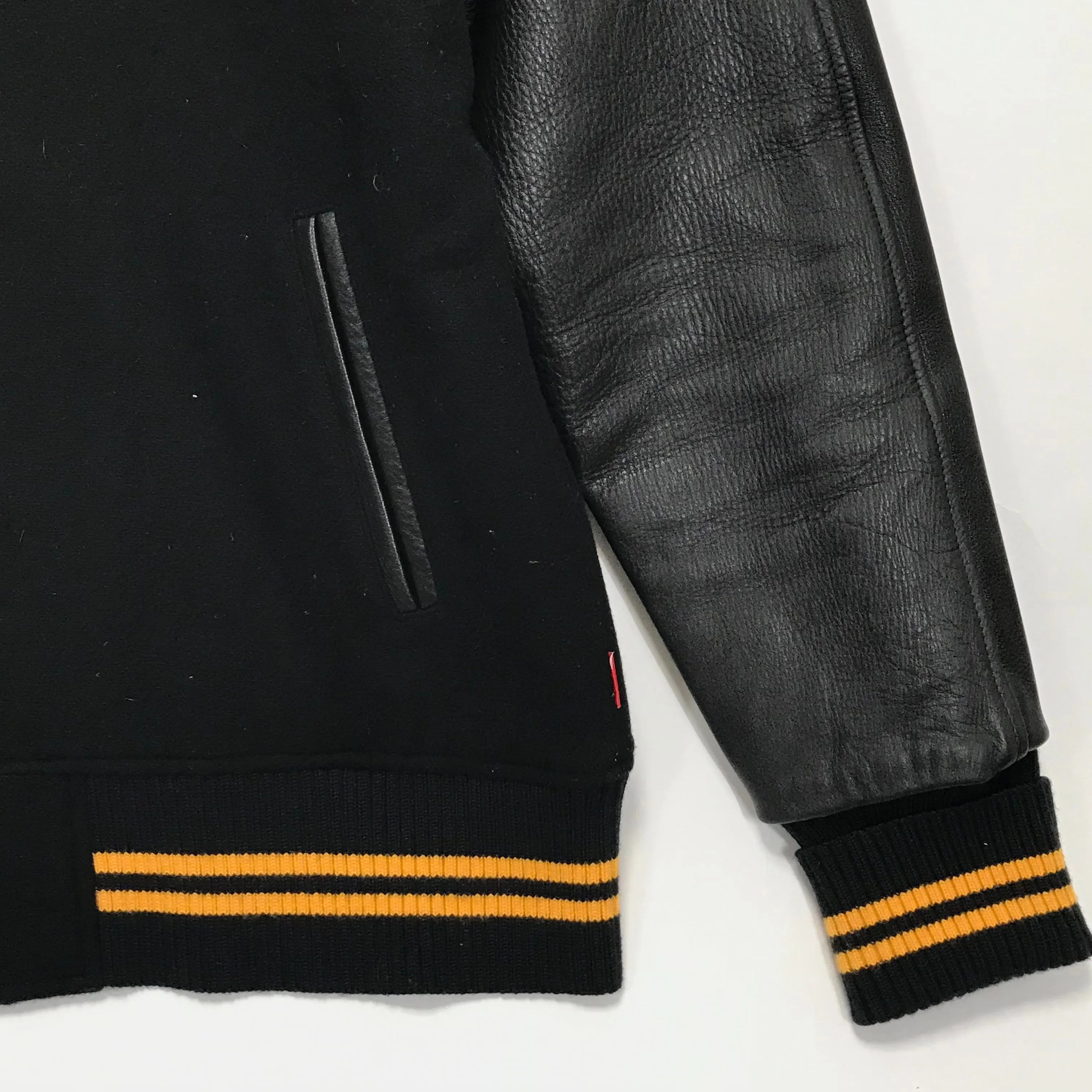 [L] WTaps Philosophy Store Limited 'Good Bad Ugly' Varsity Jacket Black