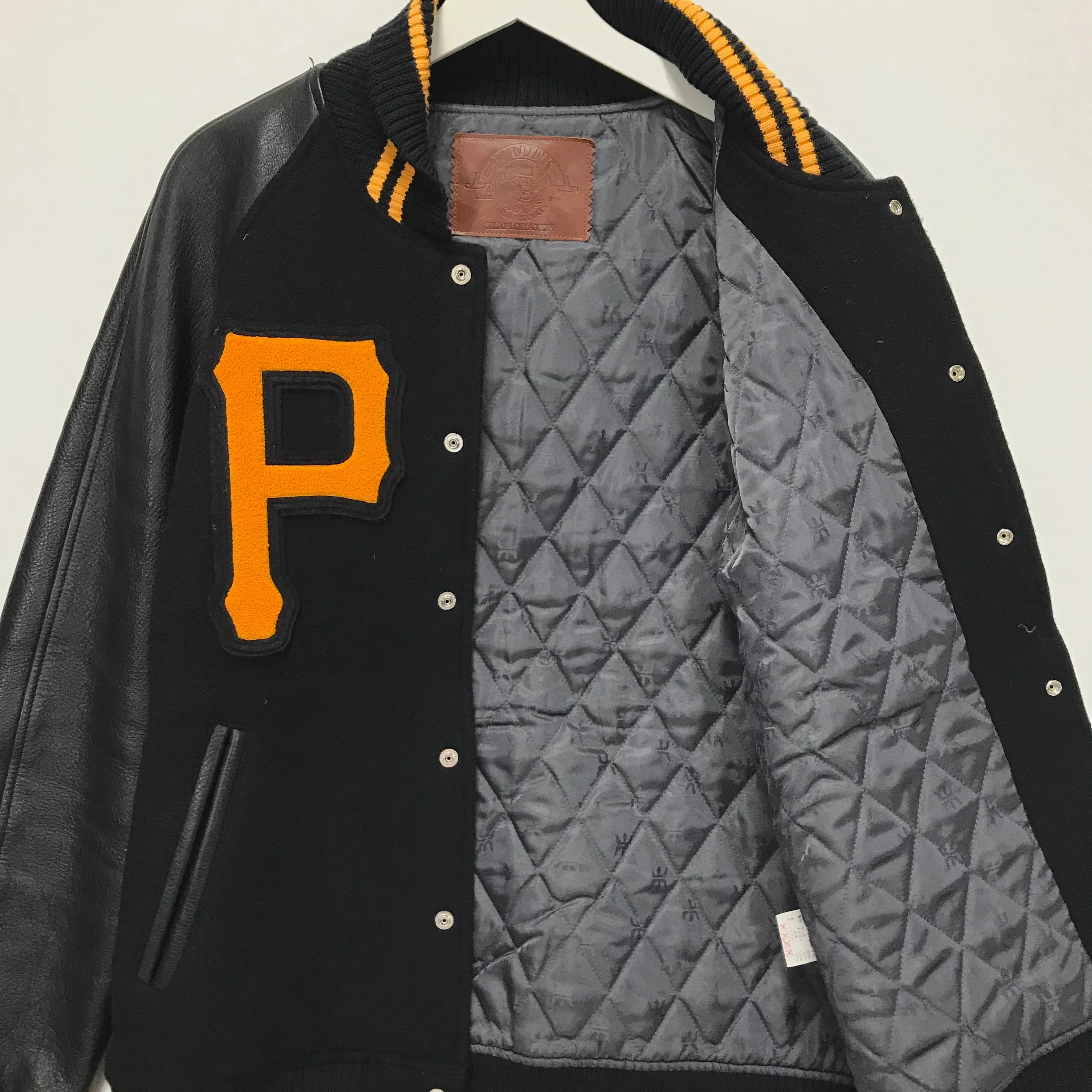 [L] WTaps Philosophy Store Limited 'Good Bad Ugly' Varsity Jacket Black